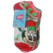 Wholesale - 5pk MINNIE MOUSE MERRY SEASON NS SOCKS SIZE 6-8, UPC: 193159222475